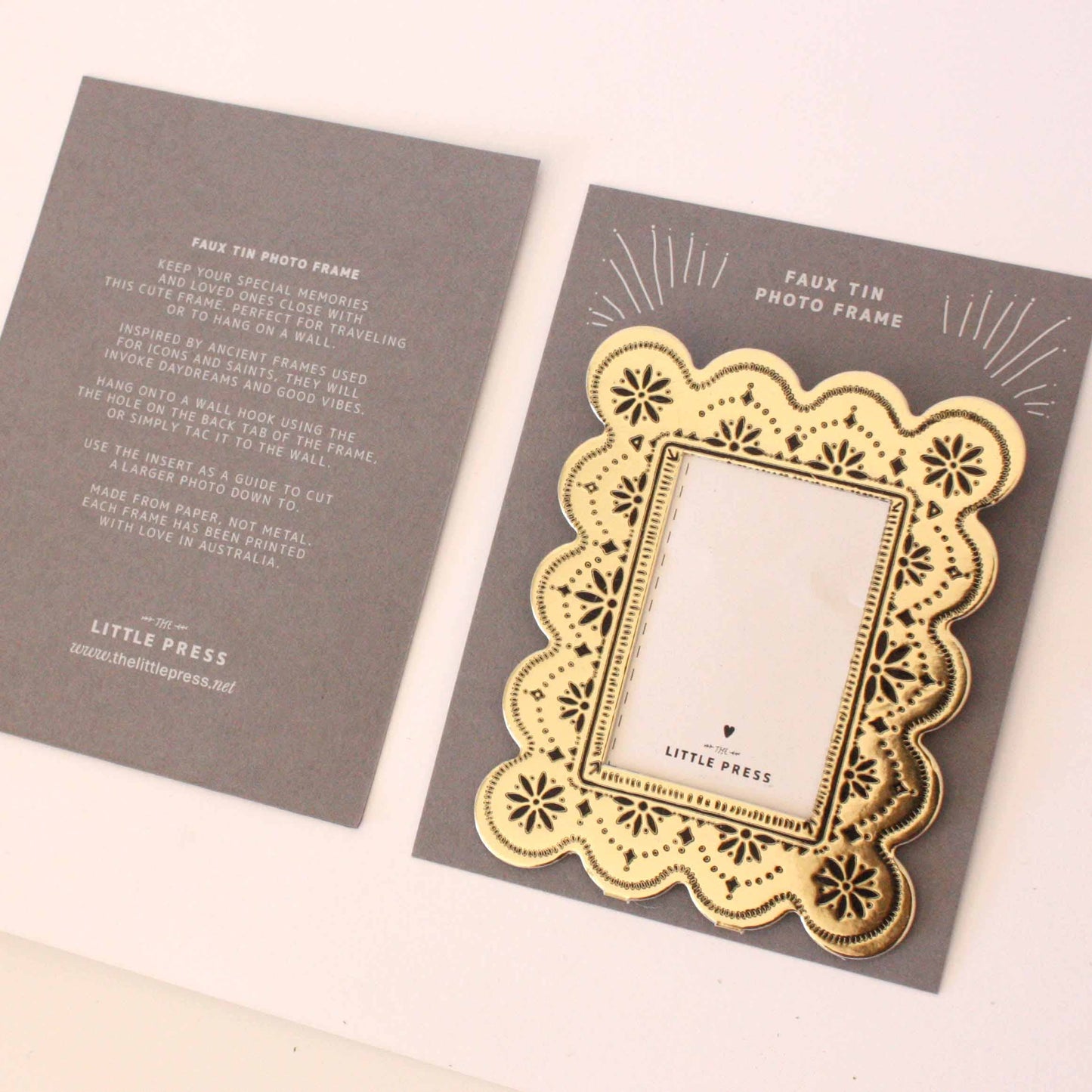 Faux Tin Biscuit Frame