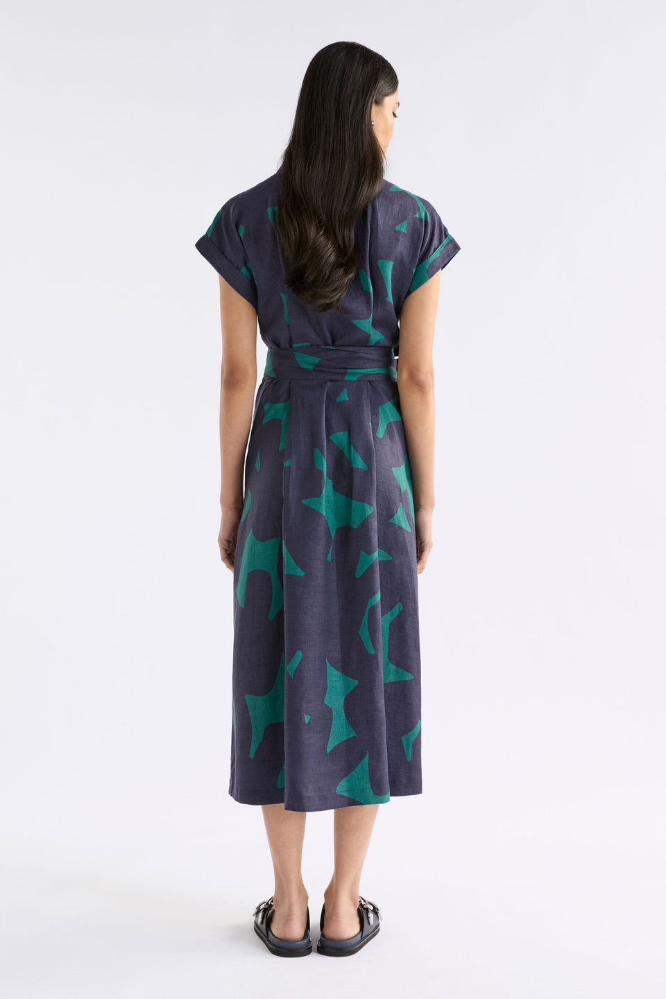 Elk Minnen Wrap Dress - Teal Tera