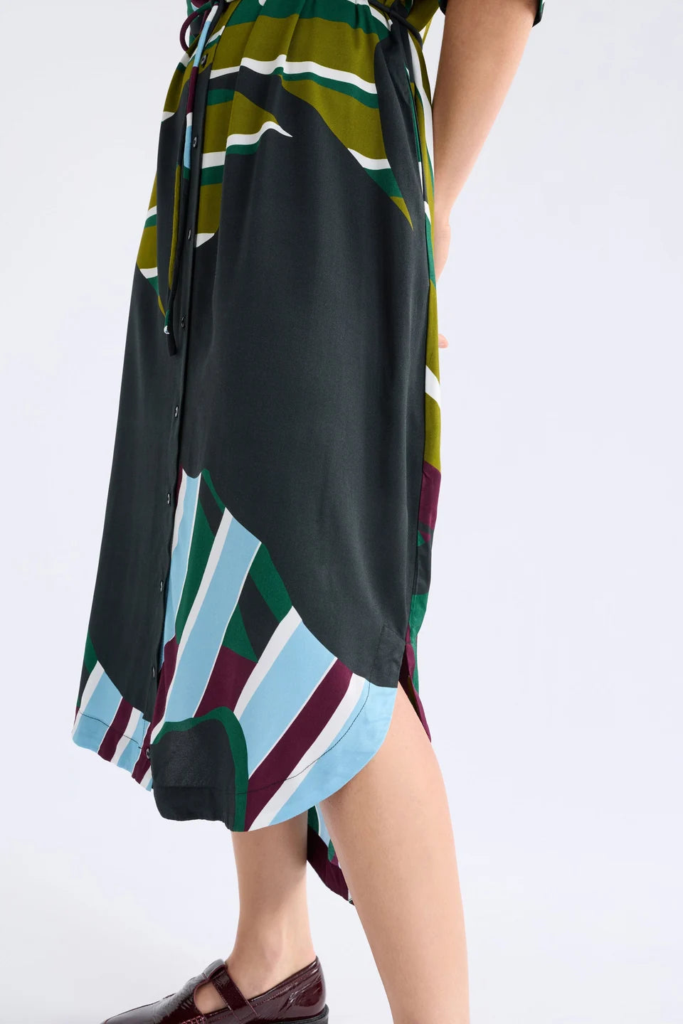 Elk Kobaii Shirt Dress - Stribe Print