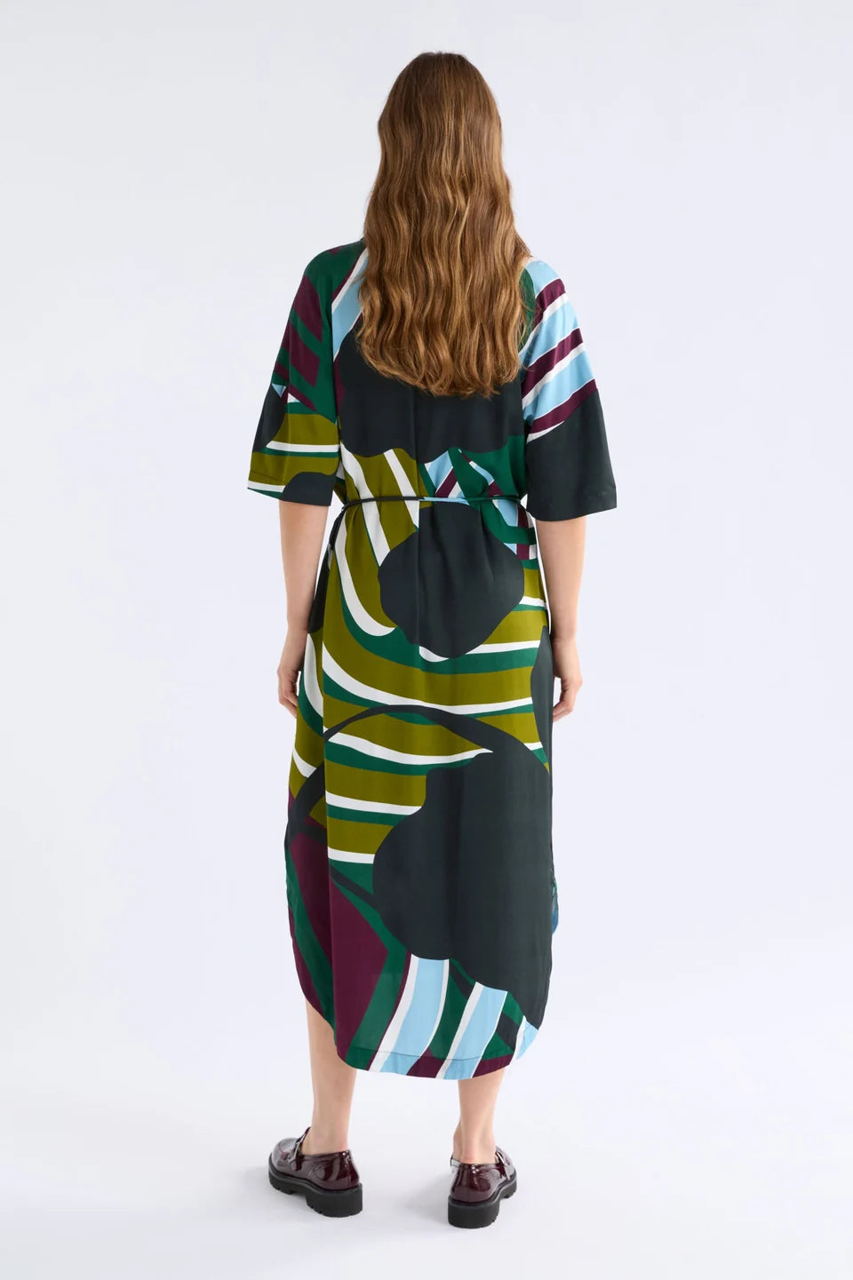 Elk Kobaii Shirt Dress - Stribe Print