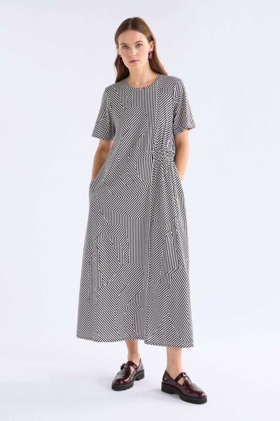 Elk Slinde Dress - Mane Print in Organic Cotton
