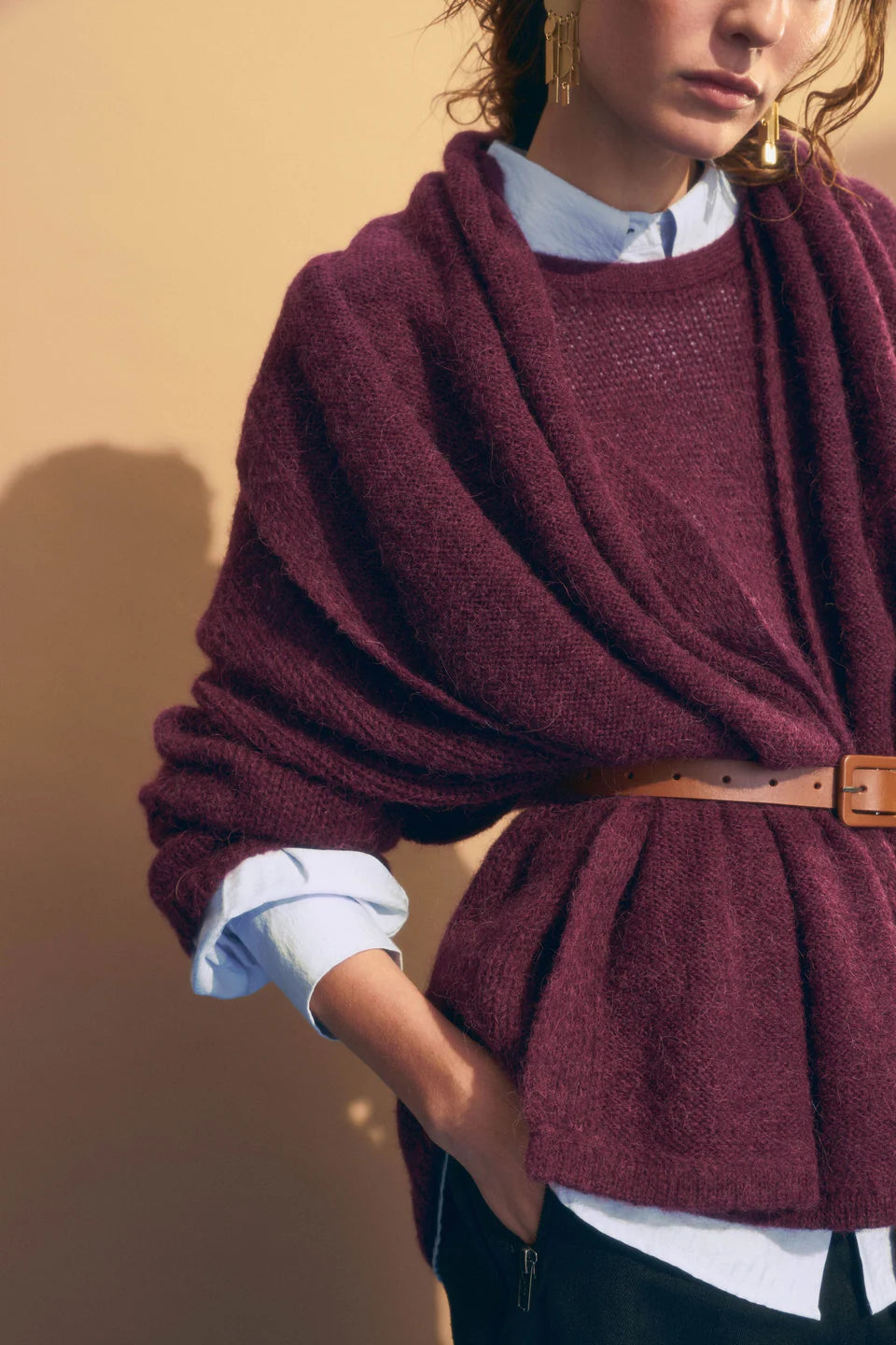 Elk Agna Sweater - Merlot