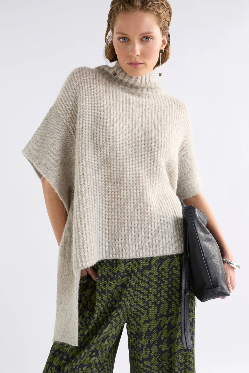 Elk Aleph Poncho - Oatmeal Melange