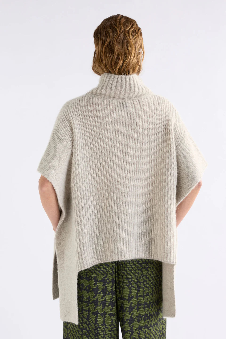 Elk Aleph Poncho - Oatmeal Melange