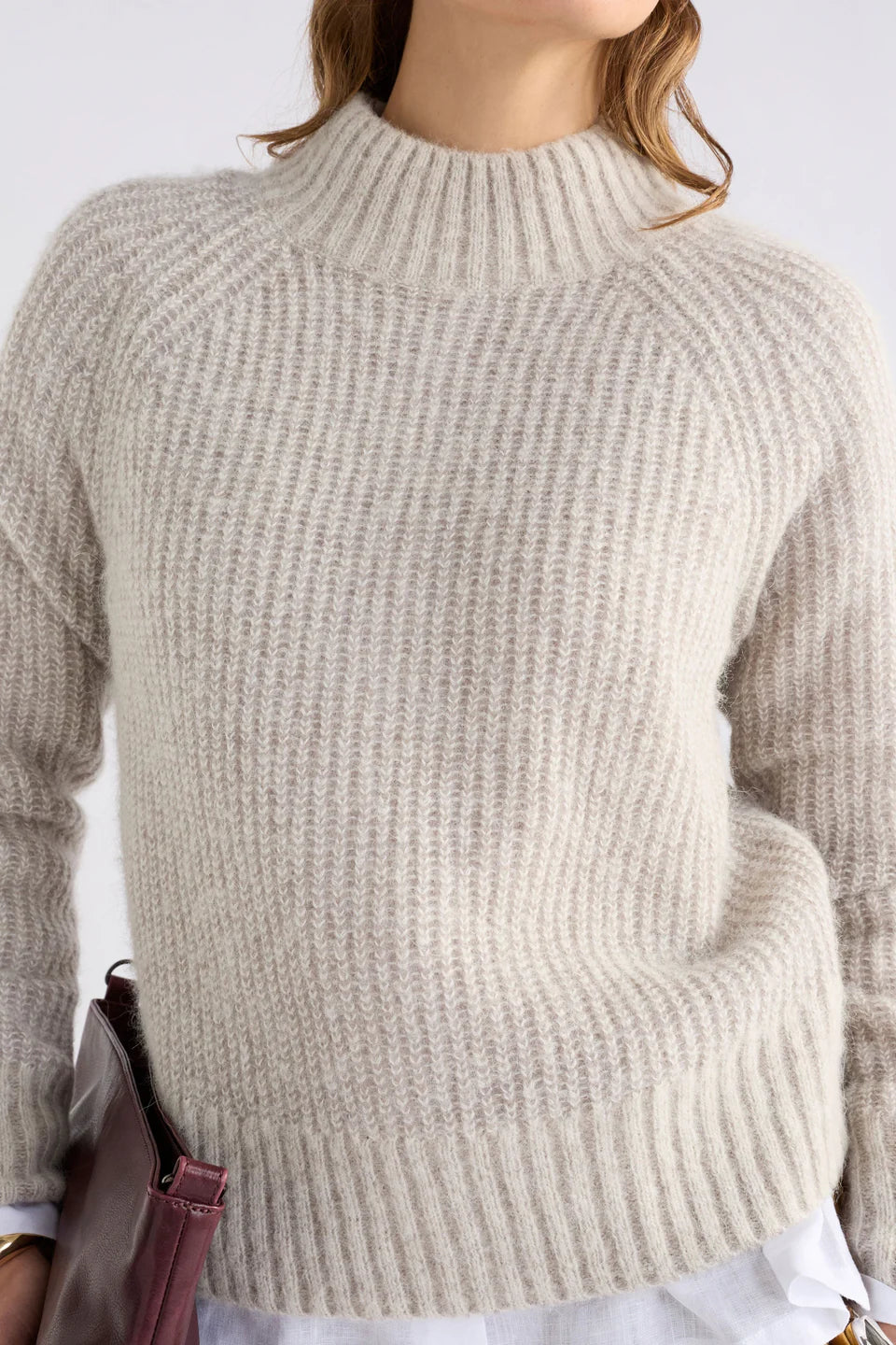 Elk Aleph Sweater - Oatmeal Melange