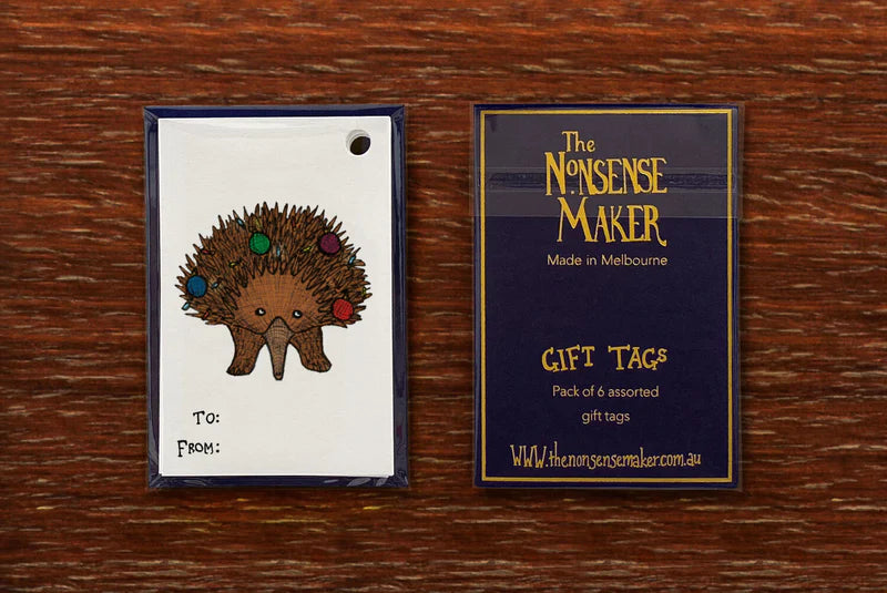 Nonsense Maker - Aussie Animal Christmas Gift Tag - Pack of 6