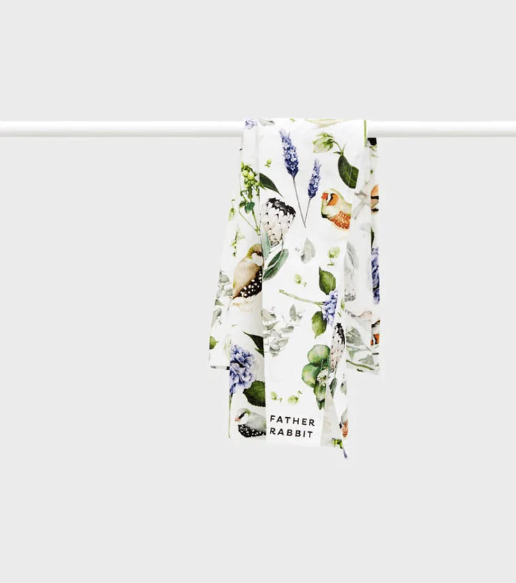 Father Rabbit Botanica Tea Towel