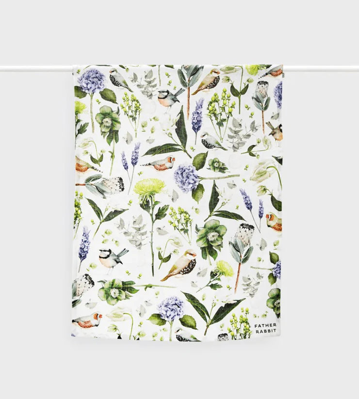 Father Rabbit Botanica Tea Towel