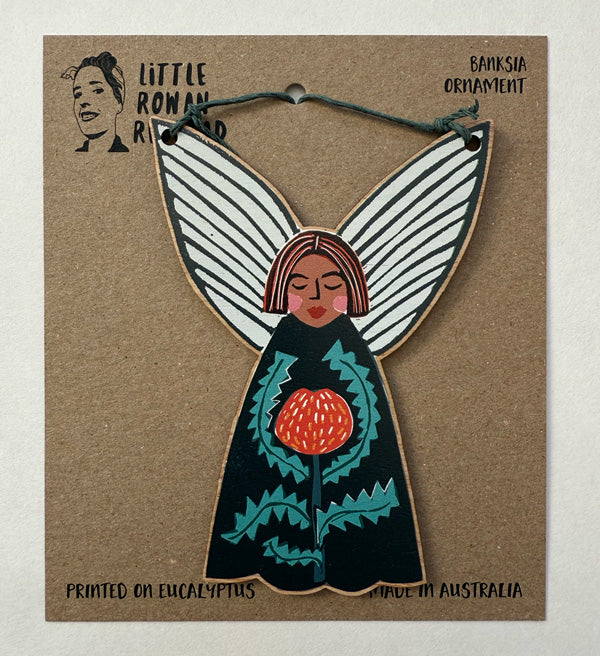 Little Rowan Red Head Wooden Christmas Ornament - Banksia