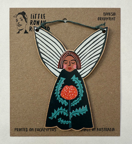 Little Rowan Red Head Wooden Christmas Ornament - Banksia