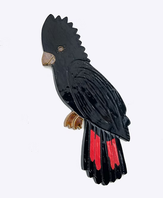 Togetherness Ceramic Wallhanging - Black Cockatoo