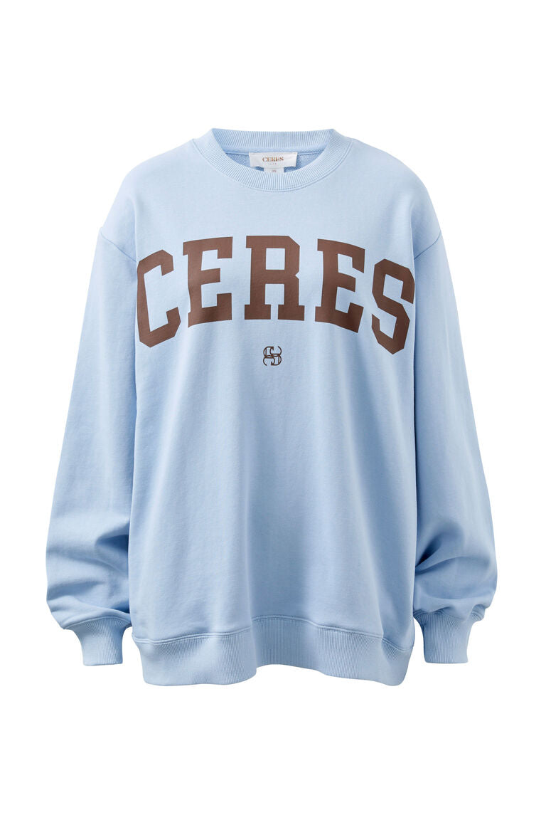 Ceres Life Isla Slouchy Crew - Blue