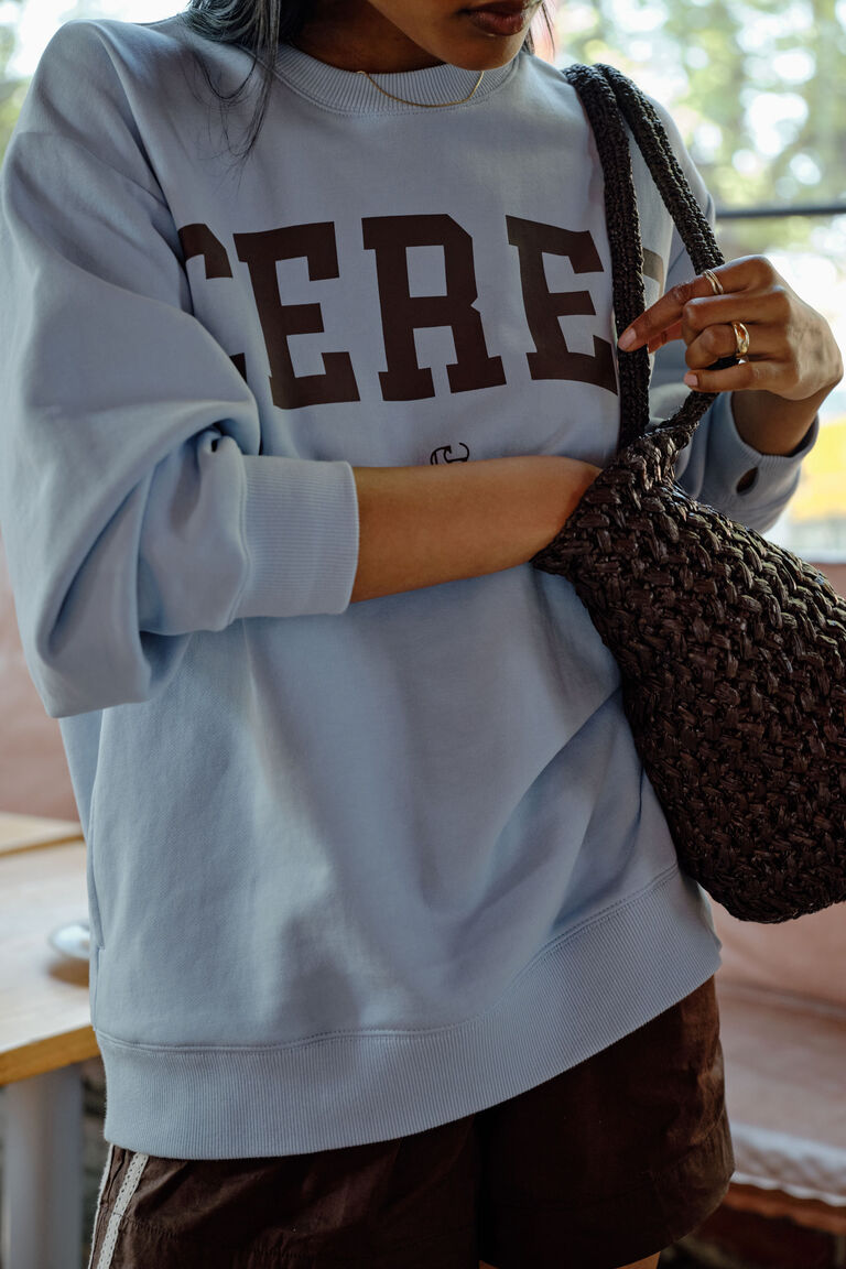 Ceres Life Isla Slouchy Crew - Blue