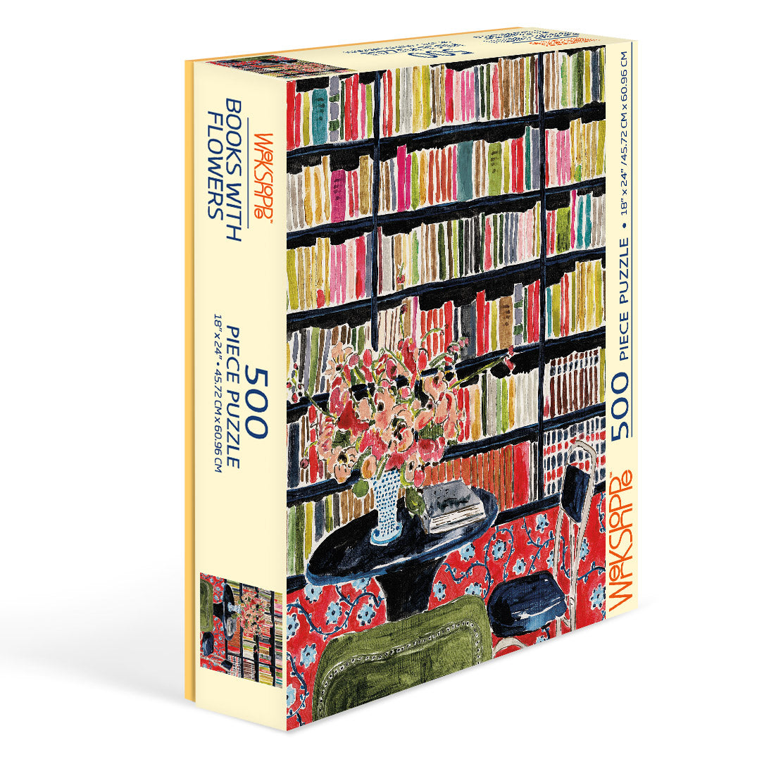 Books With Flowers - 500 Piece Puzzle