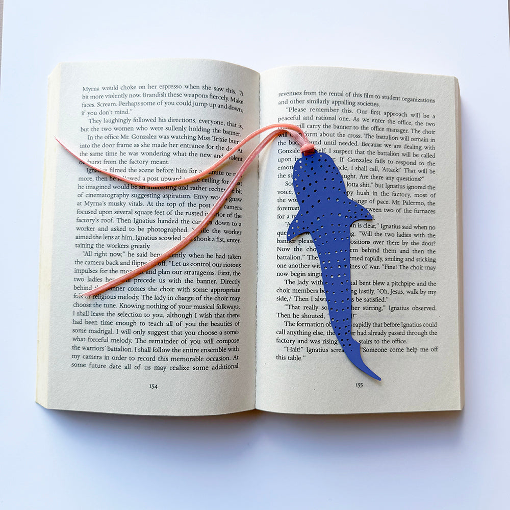 Whaleshark Bookmark in Denim