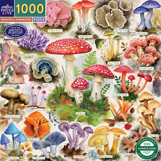 Bountiful Mushrooms - 1000 piece puzzle