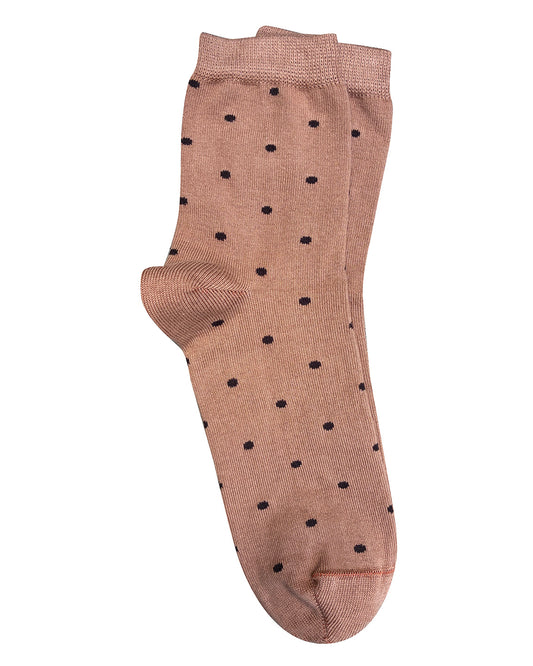 Tightology Spotty Cotton Socks - Copper