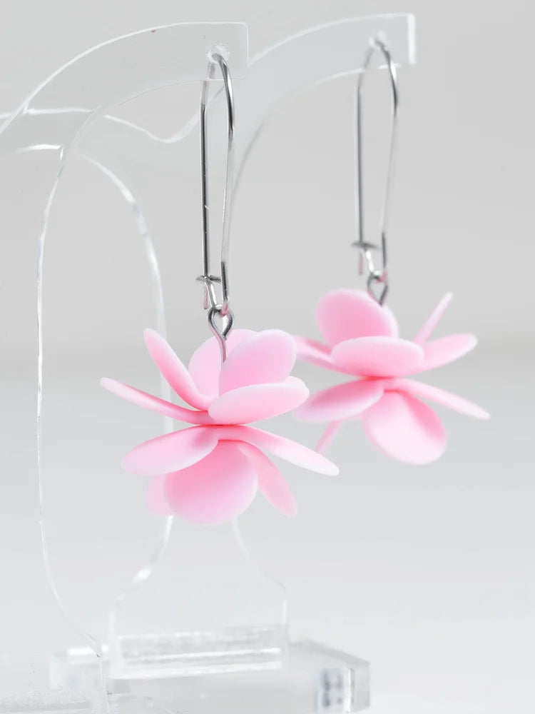 Claire Ishino Candy Pink Blossom Earrings