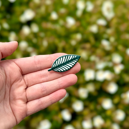 Cara Edwards Ceramic Leaf Brooch