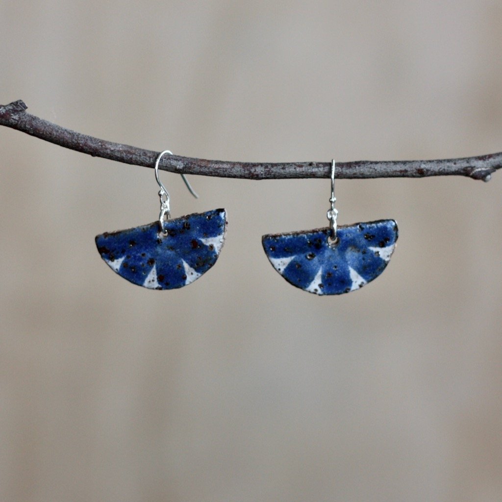 Cara Edwards Ceramic Half Moon Earrings