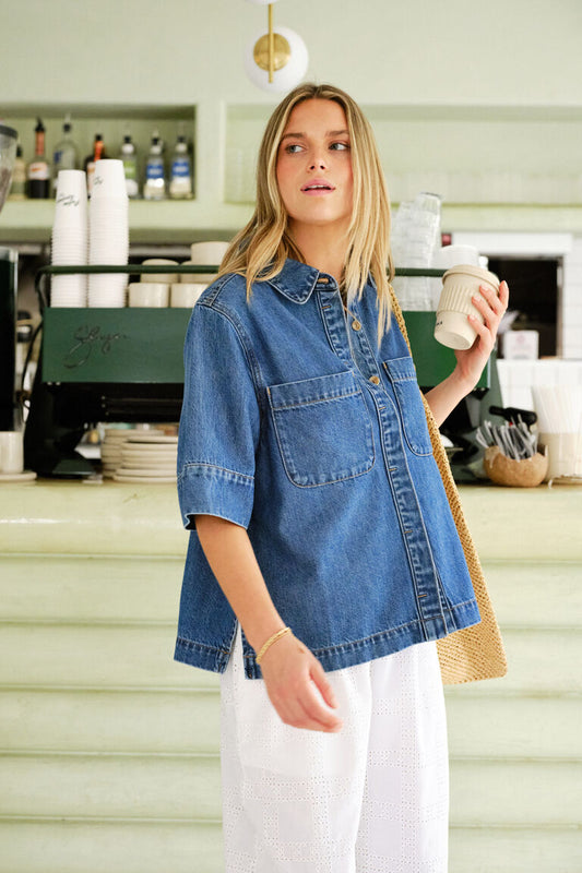Ceres Life Noa Shirt - Fresh Indigo