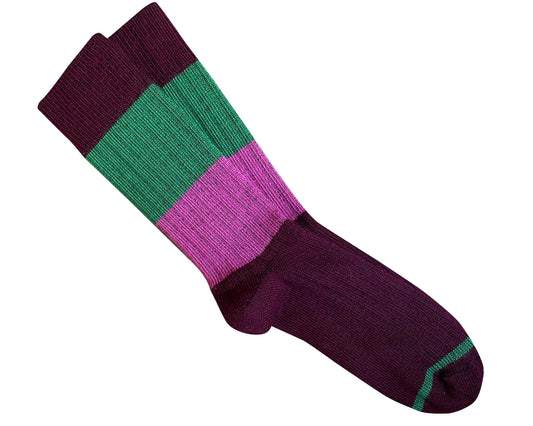 Tightology ‘Chunky Rib’ Burgundy Merino Wool Socks