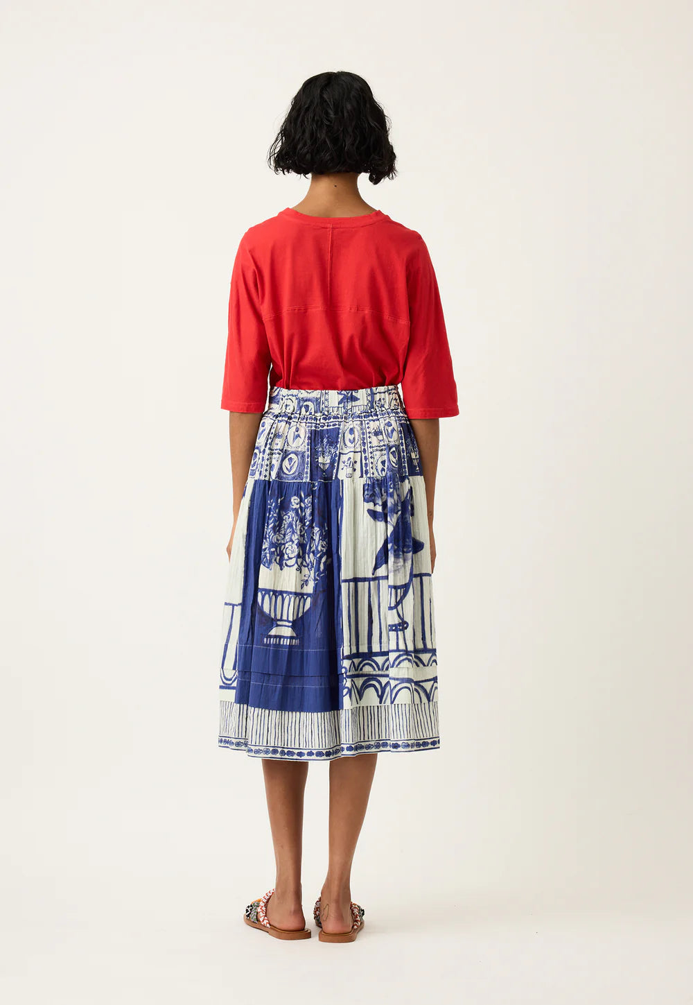 Nancybird Coco Pintuck Skirt - Lyon Tile