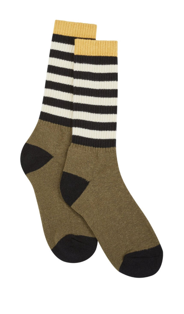 Hemp Clothing Australia Crew Socks - Stripes