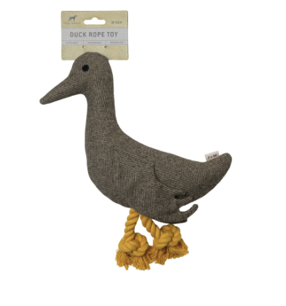 Squeaky Mallard Duck Rope Dog Toy