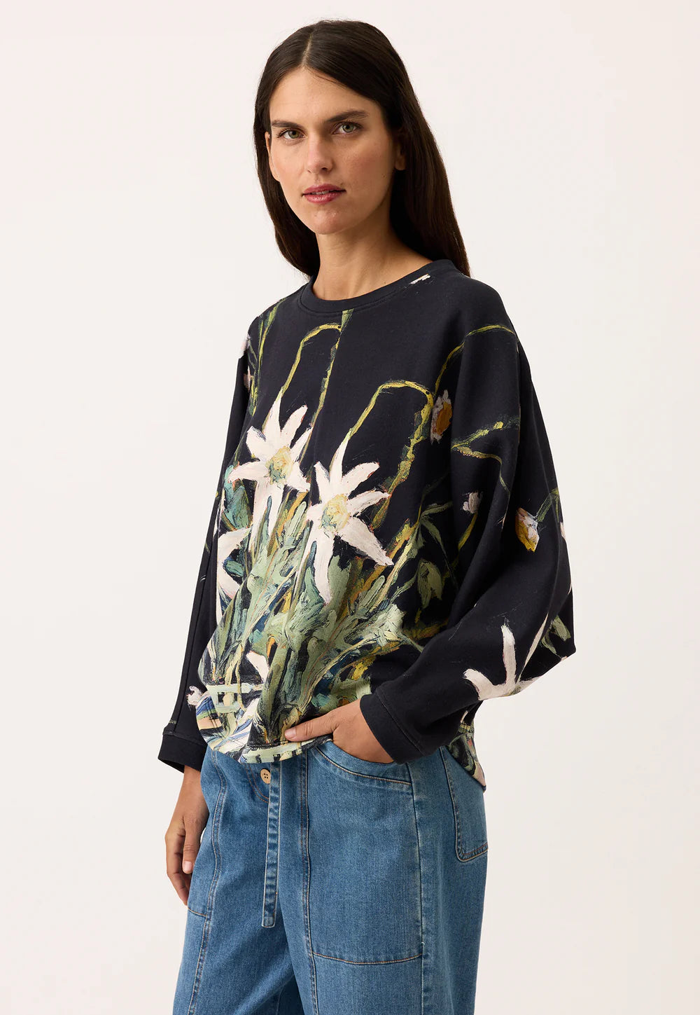 Nancybird Dahlia Batwing Sweat - Still Life