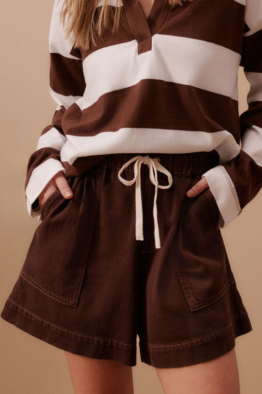 Ceres Life Darcy Relaxed Everyday Short - Chocolate