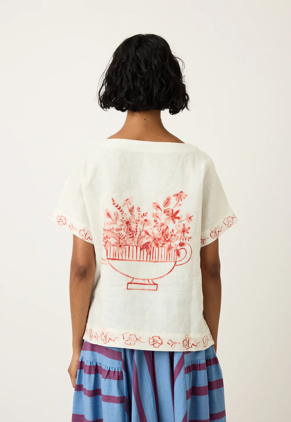 Nancybird Dolman Top - Red Vase