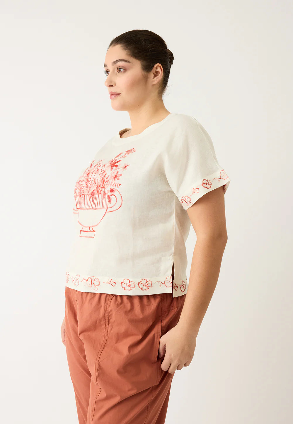Nancybird Dolman Top - Red Vase