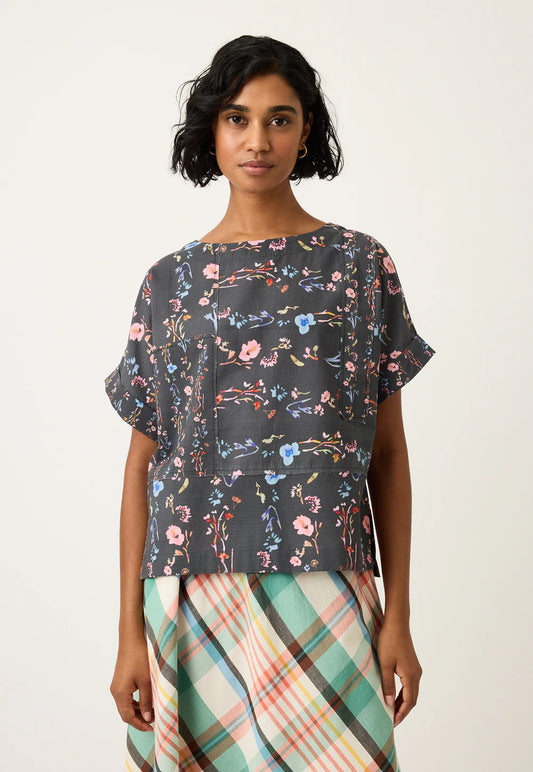 Nancybird Dolman Top - Watercolour Charcoal