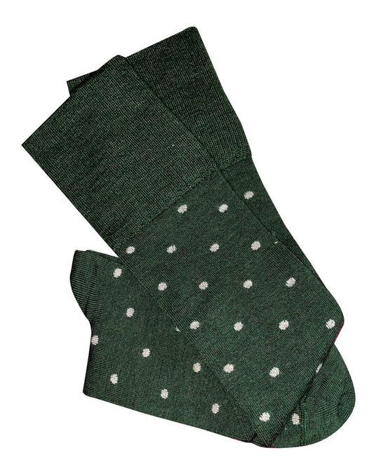 Tightology Dotty  Merino Wool Socks - Green