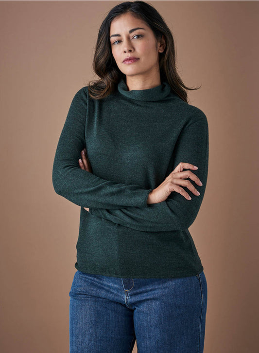 Uimi Rollo Merino Wool Top - Seaweed