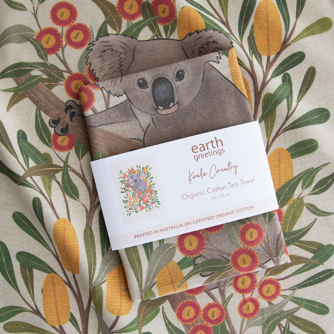 Earth Greetings Koala Country Tea Towel