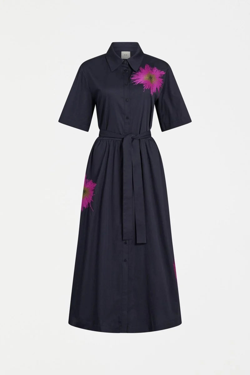 Elk Eireen Shirt Dress - Navy Fuchsia