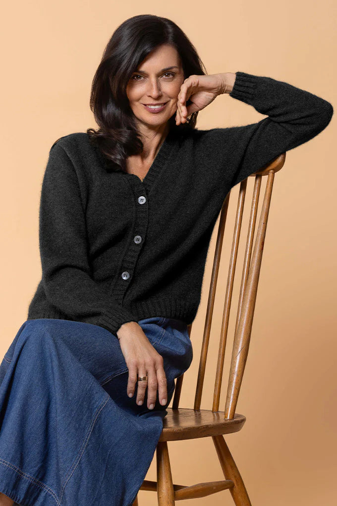 Noble Wilde Ember Cardigan - Charcoal