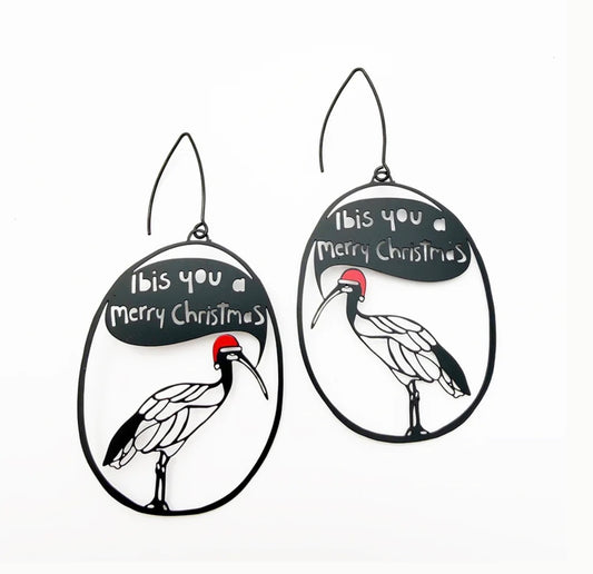 Denz Christmas Ibis Earrings