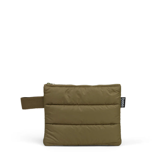 'Flat Base' Clutch - Khaki