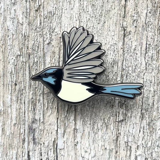 Bridget Farmer Fairy Wren in Flight - Enamel Pin