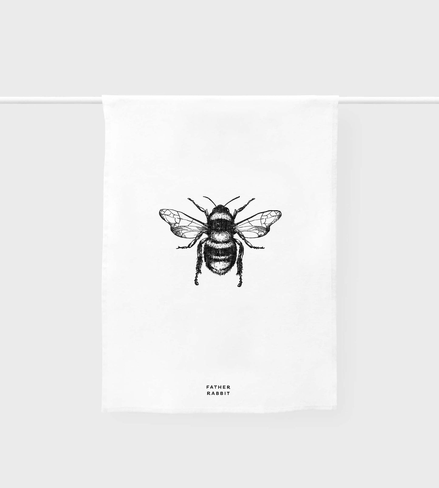 Father Rabbit Bee Tea Towel