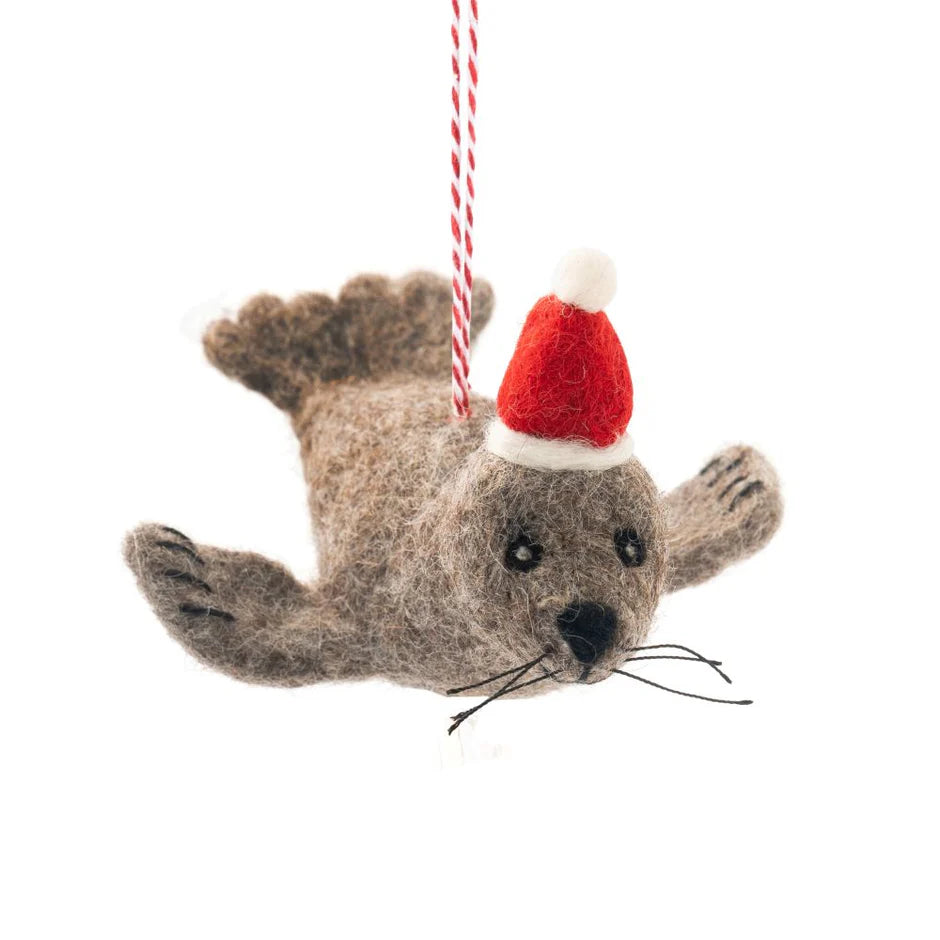 Felt Christmas Decoration - Seth Fur Seal