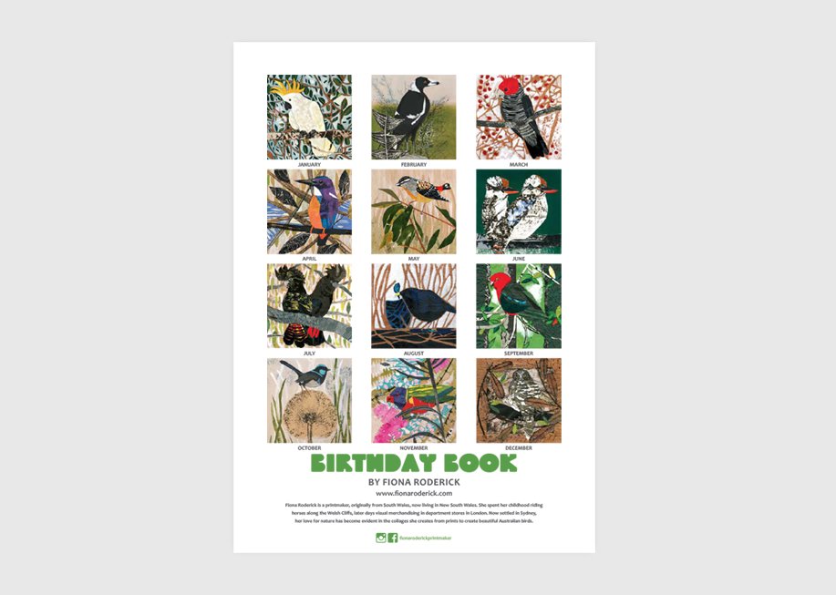 Fiona Roderick Birthday Calendar