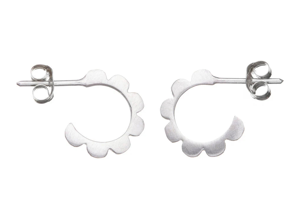 Shabana Jacobson Small Frill Studs - Gold or Silver