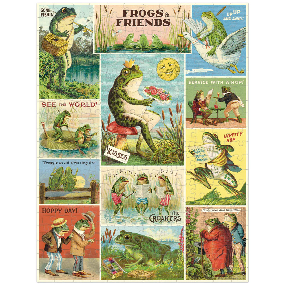 Cavallini & Co 'Frogs and Friends' 240 Piece Mini Vintage Puzzle