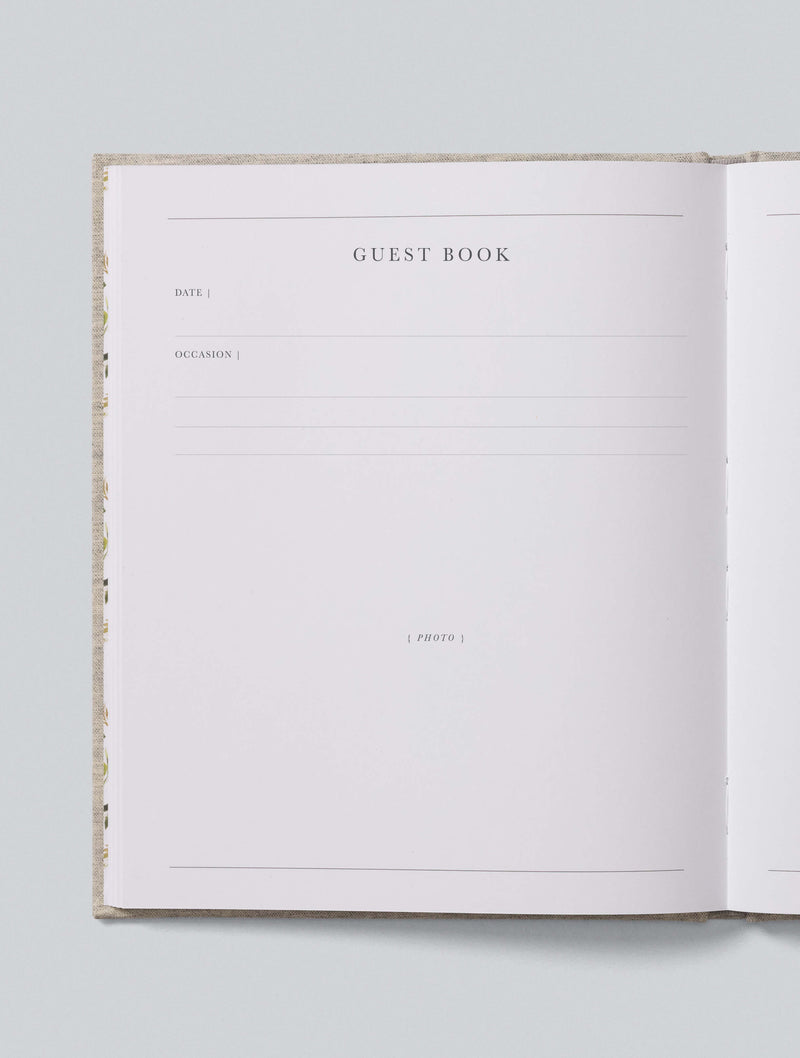 Write To Me Linen Covered Guestbook