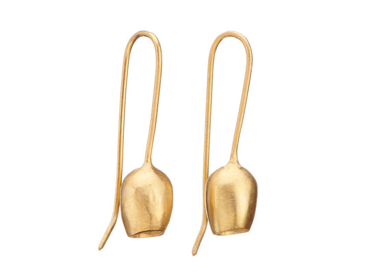 Shabana Jacobson Contemporary Bell Earrings Gold