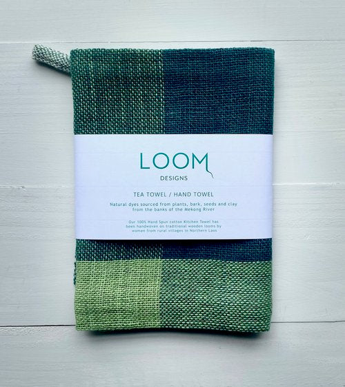 Loom Multi Green Tea Towel
